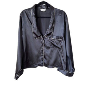 Vintage Silky Long Sleeve Pajama Top